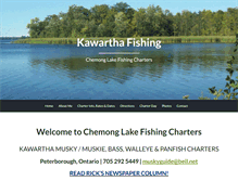 Tablet Screenshot of kawarthafishing.com